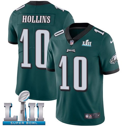 Stunning Eagles #10 Mack Hollins Midnight Green Team Color Super Bowl LII Men's Stitched NFL Vapor Untouchable Limited Jersey For a short time available Don't miss your chance to own an Eagles jersey