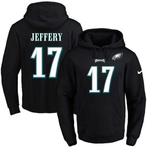 Fantastic Eagles #17 Alshon Jeffery Black Name & Number Pullover NFL Hoodie With high demand Order now to show your love for the Eagles