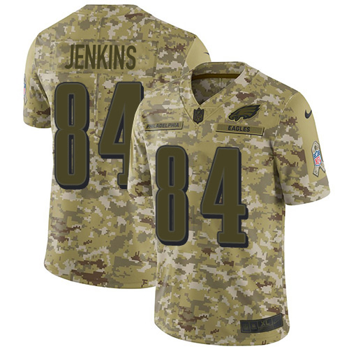 HighQuality Eagles #84 E.J. Jenkins Camo Men's Stitched NFL Limited 2018 Salute To Service Jersey Act fast Only a few left Secure your Eagles jersey today