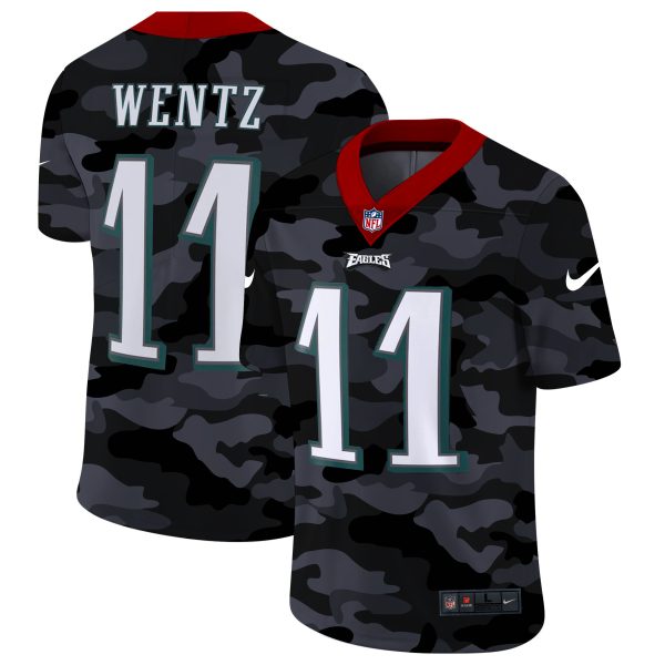 Premium Philadelphia Eagles #11 Carson Wentz Men's 2020 Black CAMO Vapor Untouchable Limited Stitched NFL Jersey Collectors this is a must have Add this Eagles jersey to your collection