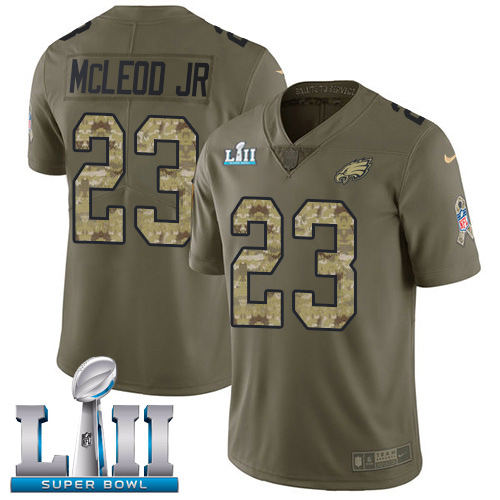 Gorgeous Eagles #23 Rodney McLeod Jr Olive/Camo Super Bowl LII Youth Stitched NFL Limited 2017 Salute to Service Jersey For a short time available Don't miss your chance to own an Eagles jersey