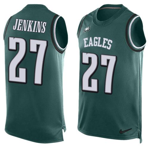 Fantastic Eagles #27 Malcolm Jenkins Midnight Green Team Color Men's Stitched NFL Limited Tank Top Jersey Collectors this is a must have Add this Eagles jersey to your collection