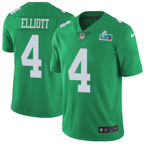 Premium Eagles #4 Jake Elliott Green Super Bowl LVII Patch Youth Stitched NFL Limited Rush Jersey Sports fans this is your chance Order soon to support the Eagles