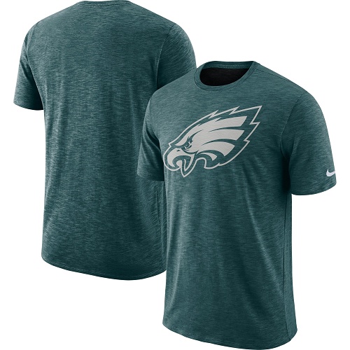 Outstanding Men's Philadelphia Eagles Midnight Green Sideline Cotton Slub Performance T Shirt With high demand Order now to show your love for the Eagles