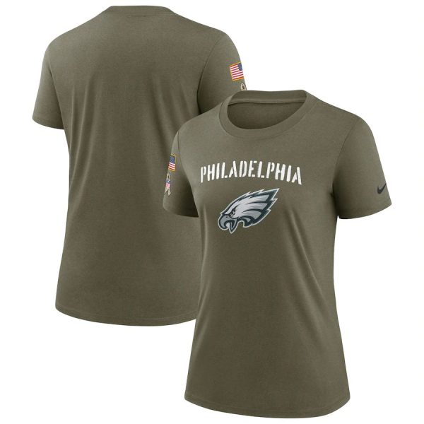 Amazing Philadelphia Eagles Women's 2022 Salute To Service Legend T Shirt Olive Sports fans this is your chance Order soon to support the Eagles