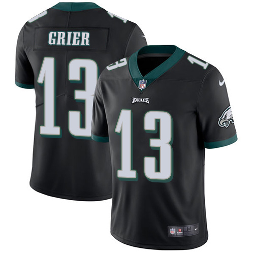 Stunning Eagles #13 Will Grier Black Alternate Men's Stitched NFL Vapor Untouchable Limited Jersey Limited stock Order now to cheer for the Eagles