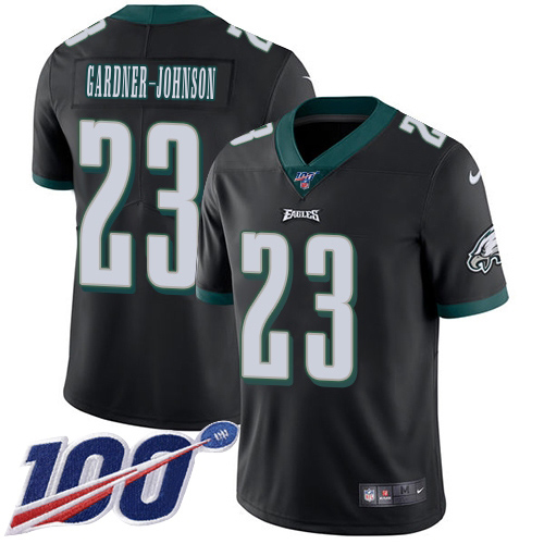 Superb Eagles #23 C.J. Gardner Johnson Black Alternate Men's Stitched NFL 100th Season Vapor Untouchable Limited Jersey Hurry Exclusive offer Place your order for an Eagles jersey immediately