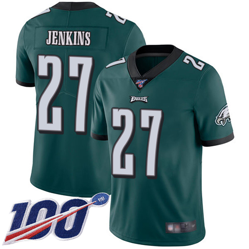 Gorgeous Eagles #27 Malcolm Jenkins Midnight Green Team Color Men's Stitched NFL 100th Season Vapor Limited Jersey Retailers boost your inventory Order these popular Eagles jerseys
