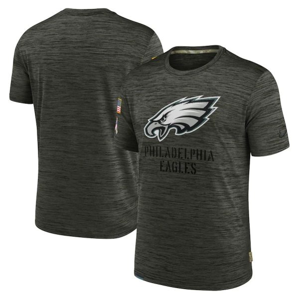 Delightful Philadelphia Eagles 2022 Salute to Service Velocity Team T Shirt Brown Sports enthusiasts Seize the opportunity Order your Eagles jersey