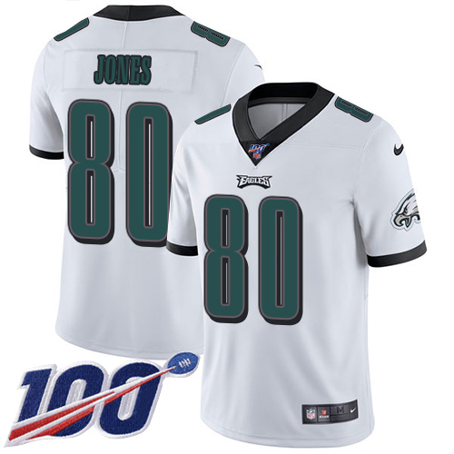 Premium Eagles #80 Julio Jones White Men's Stitched NFL 100th Season Vapor Untouchable Limited Jersey Be among the first to own Order your Eagles jersey right away