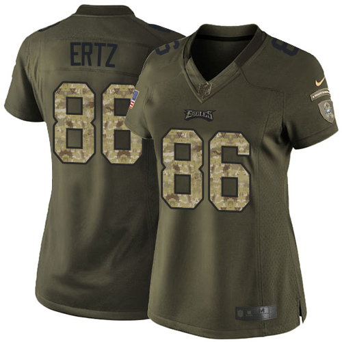 Delightful Eagles #86 Zach Ertz Green Women's Stitched NFL Limited 2015 Salute to Service Jersey Collectors this is a must have Add this Eagles jersey to your collection