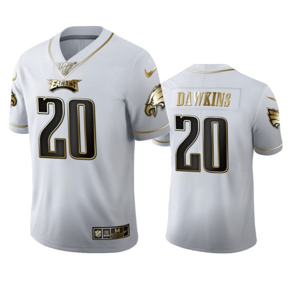 Outstanding Philadelphia Eagles #20 Brian Dawkins Men's White Golden Edition Vapor Limited NFL 100 Jersey Sports enthusiasts Seize the opportunity Order your Eagles jersey