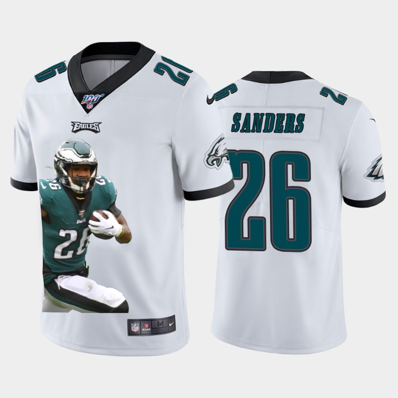 Gorgeous Philadelphia Eagles #26 Miles Sanders Team Hero 3 Vapor Limited NFL 100 Jersey White With high demand Order now to show your love for the Eagles