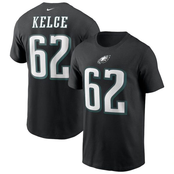 Delightful Philadelphia Eagles #62 Jason Kelce Team Player Name & Number T Shirt Black With high demand Order now to show your love for the Eagles