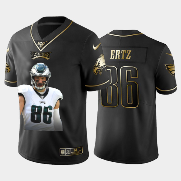Fantastic Philadelphia Eagles #86 Zach Ertz Team Hero Vapor Limited NFL 100 Jersey Black Golden Sports fans this is your chance Order soon to support the Eagles