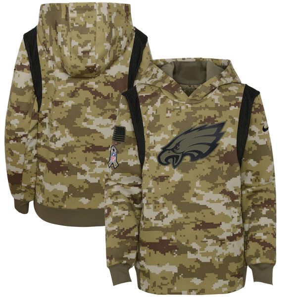 Fantastic Philadelphia Eagles Camo Youth 2021 Salute To Service Therma Performance Pullover Hoodie Sports enthusiasts Seize the opportunity Order your Eagles jersey