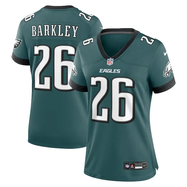 Exceptional Saquon Barkley Philadelphia Eagles Nike Women's Game Player Jersey Midnight Green Act fast Only a few left Secure your Eagles jersey today