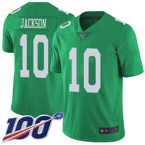Superb Eagles #10 DeSean Jackson Green Men's Stitched NFL Limited Rush 100th Season Jersey With high demand Order now to show your love for the Eagles
