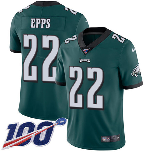 Outstanding Eagles #22 Marcus Epps Green Team Color Men's Stitched NFL 100th Season Vapor Untouchable Limited Jersey For a short time available Don't miss your chance to own an Eagles jersey