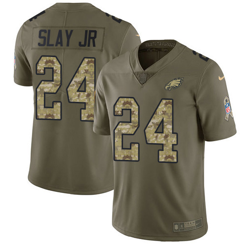 Delightful Eagles #24 Darius Slay Jr Olive/Camo Men's Stitched NFL Limited 2017 Salute To Service Jersey With high demand Order now to show your love for the Eagles