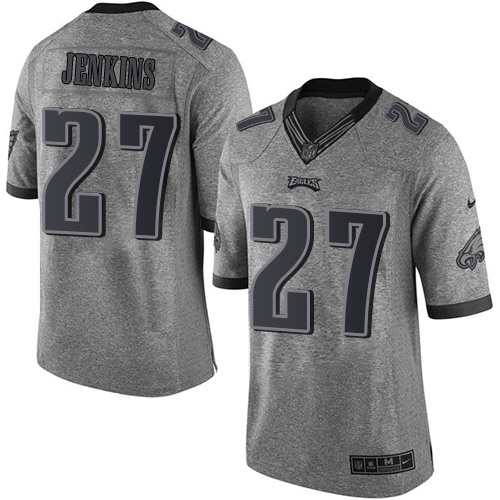 Stunning Eagles #27 Malcolm Jenkins Gray Men's Stitched NFL Limited Gridiron Gray Jersey Be among the first to own Order your Eagles jersey right away