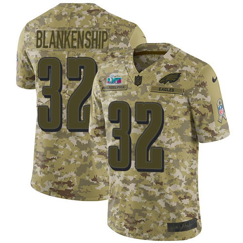 Delightful Eagles #32 Reed Blankenship Camo Super Bowl LVII Patch Men's Stitched NFL Limited 2018 Salute To Service Jersey Act fast Only a few left Secure your Eagles jersey today