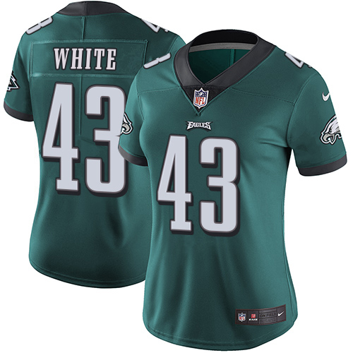 Fantastic Eagles #43 Kyzir White Green Team Color Women's Stitched NFL Vapor Untouchable Limited Jersey Retailers boost your inventory Order these popular Eagles jerseys