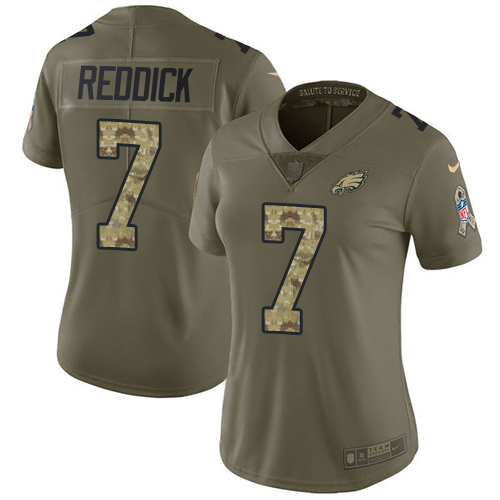 Outstanding Eagles #7 Haason Reddick Olive/Camo Women's Stitched NFL Limited 2017 Salute To Service Jersey Sports enthusiasts Seize the opportunity Order your Eagles jersey