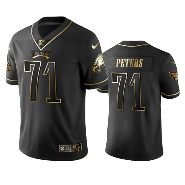 Outstanding Eagles #71 Jason Peters Black Golden Limited Edition Stitched NFL Jersey Collectors this is a must have Add this Eagles jersey to your collection