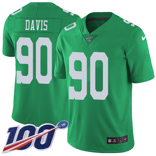 Amazing Eagles #90 Jordan Davis Green Youth Stitched NFL Limited Rush 100th Season Jersey Sports enthusiasts Seize the opportunity Order your Eagles jersey