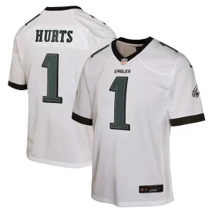 HighQuality Jalen Hurts Philadelphia Eagles Nike Youth Game Jersey White Be among the first to own Order your Eagles jersey right away