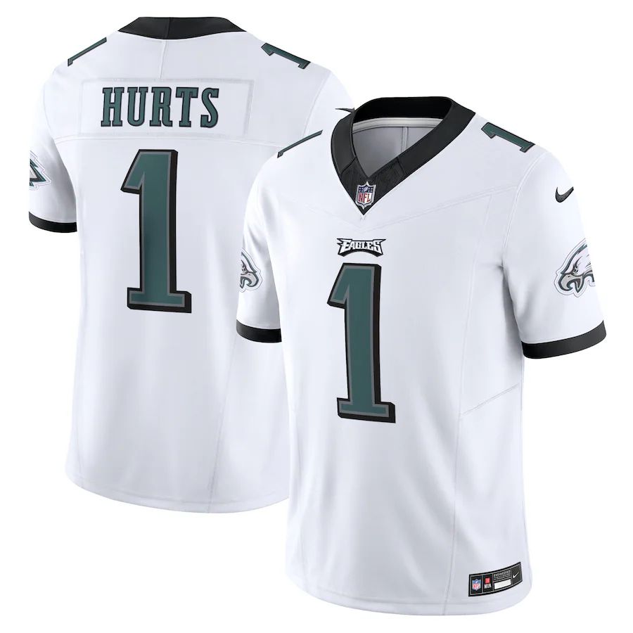Delightful Philadelphia Eagles #1 Jalen Hurts Men's White Vapor F.U.S.E. Limited Jersey Act fast Only a few left Secure your Eagles jersey today