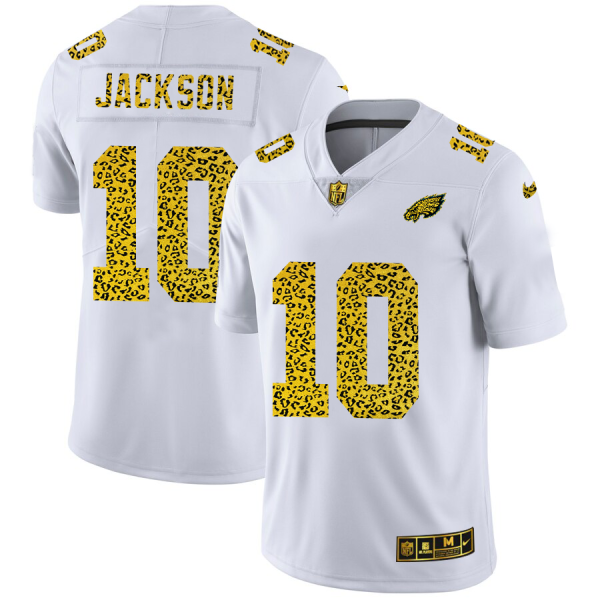 Premium Philadelphia Eagles #10 Desean Jackson Men's Flocked Leopard Print Vapor Limited NFL Jersey White Be among the first to own Order your Eagles jersey right away