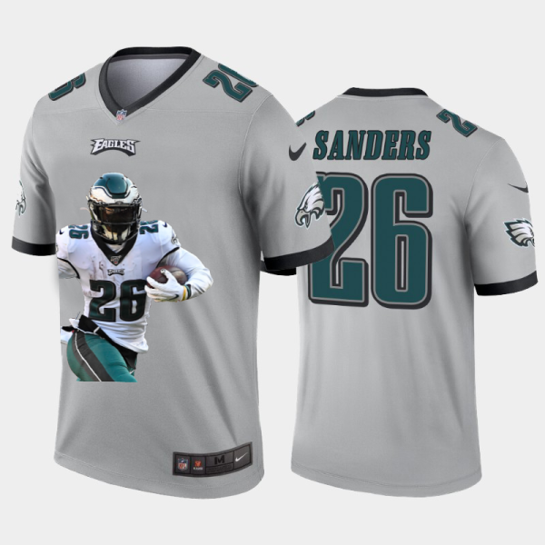 Delightful Philadelphia Eagles #26 Miles Sanders Team Hero Vapor Limited NFL Jersey Grey Limited stock Order now to cheer for the Eagles
