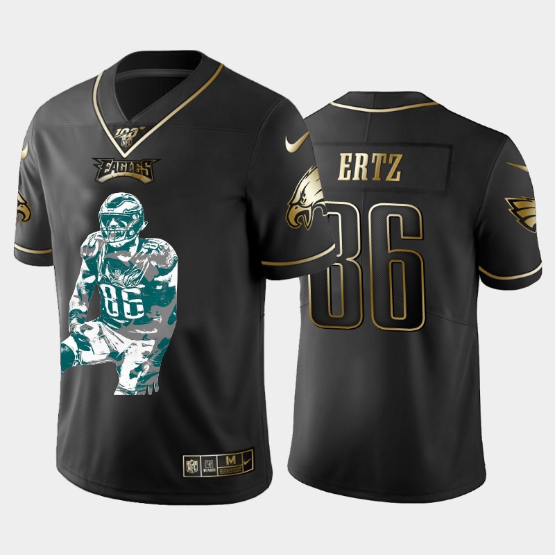 Amazing Philadelphia Eagles #86 Zach Ertz Team Hero 2 Vapor Limited NFL 100 Jersey Black Golden Retailers boost your inventory Order these popular Eagles jerseys