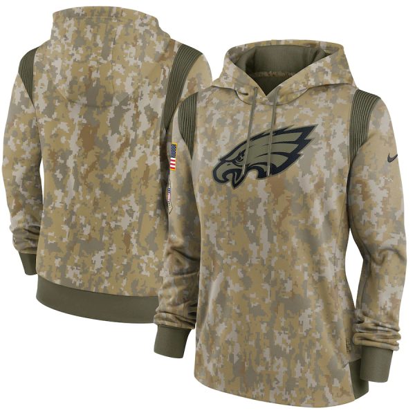 Premium Philadelphia Eagles Camo Women's 2021 Salute To Service Therma Performance Pullover Hoodie Sports fans this is your chance Order soon to support the Eagles