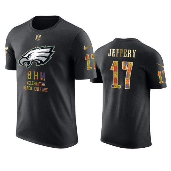 Amazing Eagles #17 Alshon Jeffery Black Men's Black History Month T Shirt Sports fans this is your chance Order soon to support the Eagles
