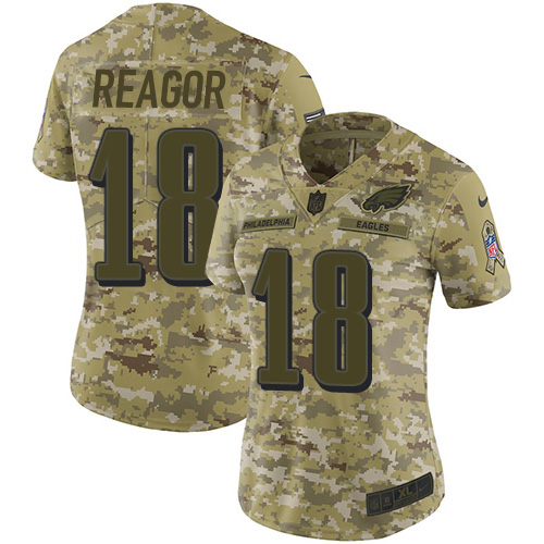 Premium Eagles #18 Jalen Reagor Camo Women's Stitched NFL Limited 2018 Salute To Service Jersey Be among the first to own Order your Eagles jersey right away