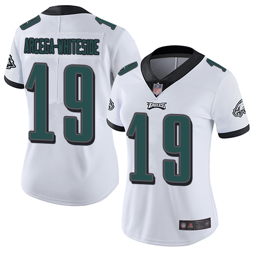 Delightful Eagles #19 JJ Arcega Whiteside White Women's Stitched NFL Vapor Untouchable Limited Jersey Retailers boost your inventory Order these popular Eagles jerseys