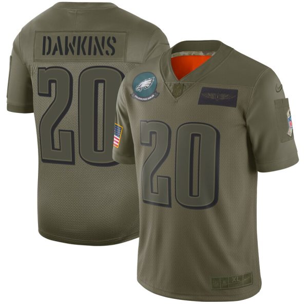 Fantastic Eagles #20 Brian Dawkins Camo Men's Stitched NFL Limited 2019 Salute To Service Jersey Retailers boost your inventory Order these popular Eagles jerseys