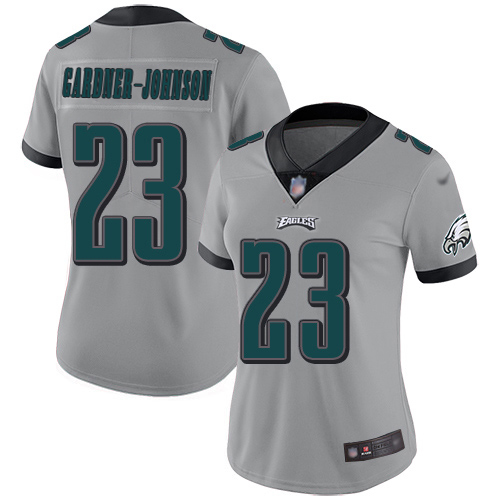 Gorgeous Eagles #23 C.J. Gardner Johnson Silver Women's Stitched NFL Limited Inverted Legend Jersey Sports fans this is your chance Order soon to support the Eagles
