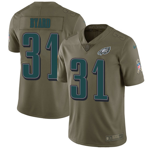 Outstanding Eagles #31 Kevin Byard Olive Men's Stitched NFL Limited 2017 Salute To Service Jersey Limited stock Order now to cheer for the Eagles
