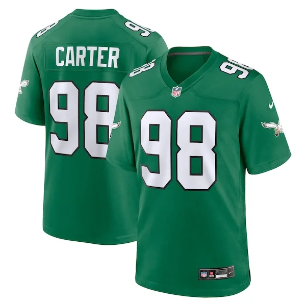 Amazing Jalen Carter Philadelphia Eagles Nike Alternate Game Jersey Kelly Green Be among the first to own Order your Eagles jersey right away