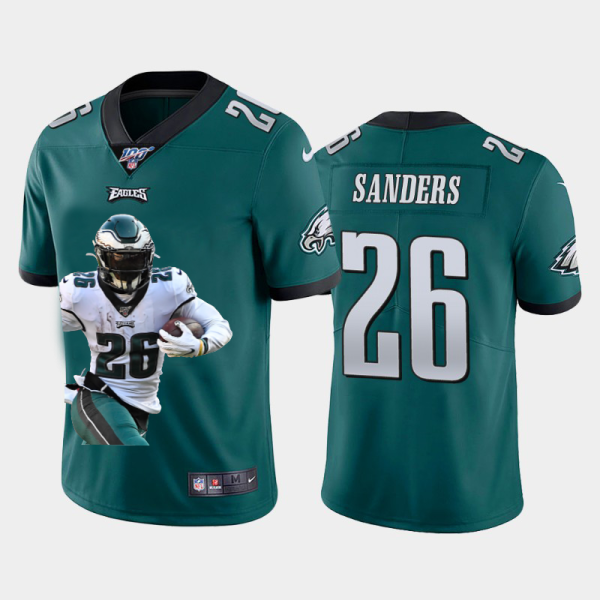 Delightful Philadelphia Eagles #26 Miles Sanders Team Hero Vapor Limited NFL 100 Jersey Green For a short time available Don't miss your chance to own an Eagles jersey