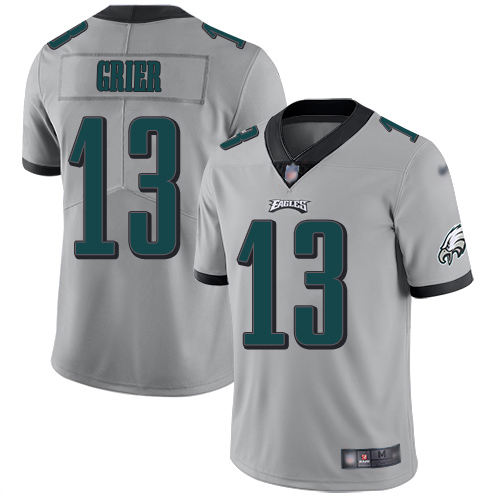 Premium Eagles #13 Will Grier Silver Youth Stitched NFL Limited Inverted Legend Jersey Sports fans this is your chance Order soon to support the Eagles