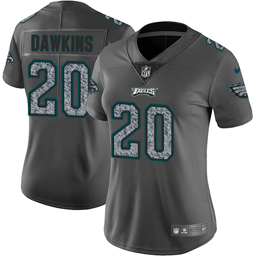 Amazing Eagles #20 Brian Dawkins Gray Static Women's Stitched NFL Vapor Untouchable Limited Jersey For a short time available Don't miss your chance to own an Eagles jersey