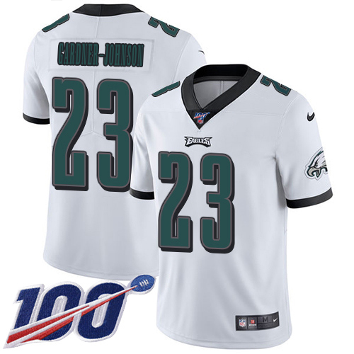 Premium Eagles #23 C.J. Gardner Johnson White Men's Stitched NFL 100th Season Vapor Untouchable Limited Jersey Be among the first to own Order your Eagles jersey right away