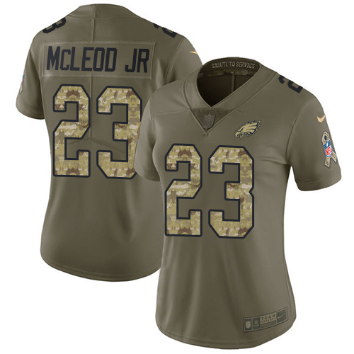 Exceptional Eagles #23 Rodney McLeod Jr Olive/Camo Women's Stitched NFL Limited 2017 Salute to Service Jersey Sports enthusiasts Seize the opportunity Order your Eagles jersey