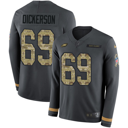 Stunning Eagles #69 Landon Dickerson Anthracite Salute to Service Men's Stitched NFL Limited Therma Long Sleeve Jersey Be among the first to own Order your Eagles jersey right away