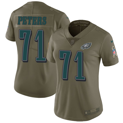 Outstanding Eagles #71 Jason Peters Olive Women's Stitched NFL Limited 2017 Salute to Service Jersey Limited stock Order now to cheer for the Eagles